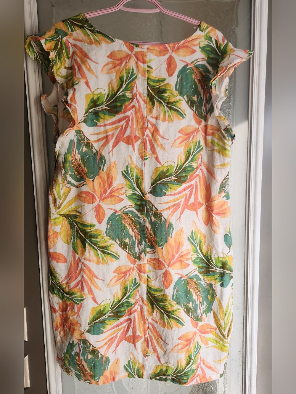 Nicole Miller New York 100% Linen Tropical Beach Summer Dress - Picture 7 of 9